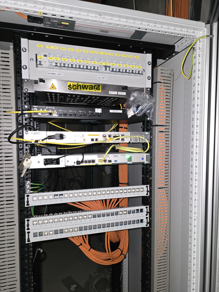 Netzwerkkabel in einem modernen Datencenter